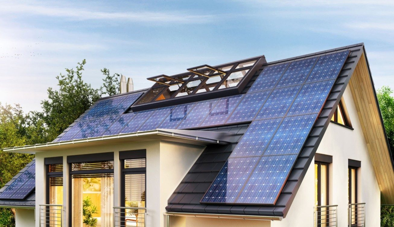 Australian home with rooftop solar.