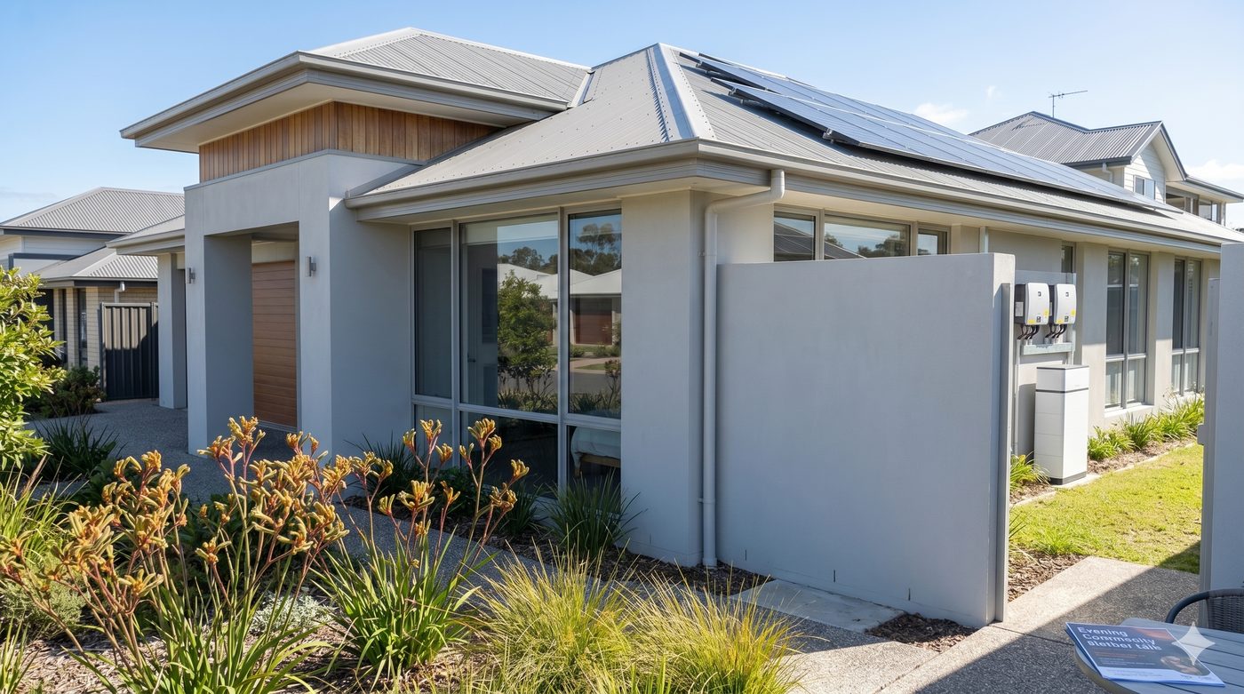 Modern residential hybrid solar inverter and battery storage system installation in Australia.